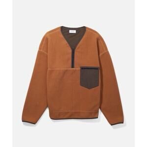 Saturdays New York City Astor Camel Brown Polar Fleece Half Zip Pullover XL